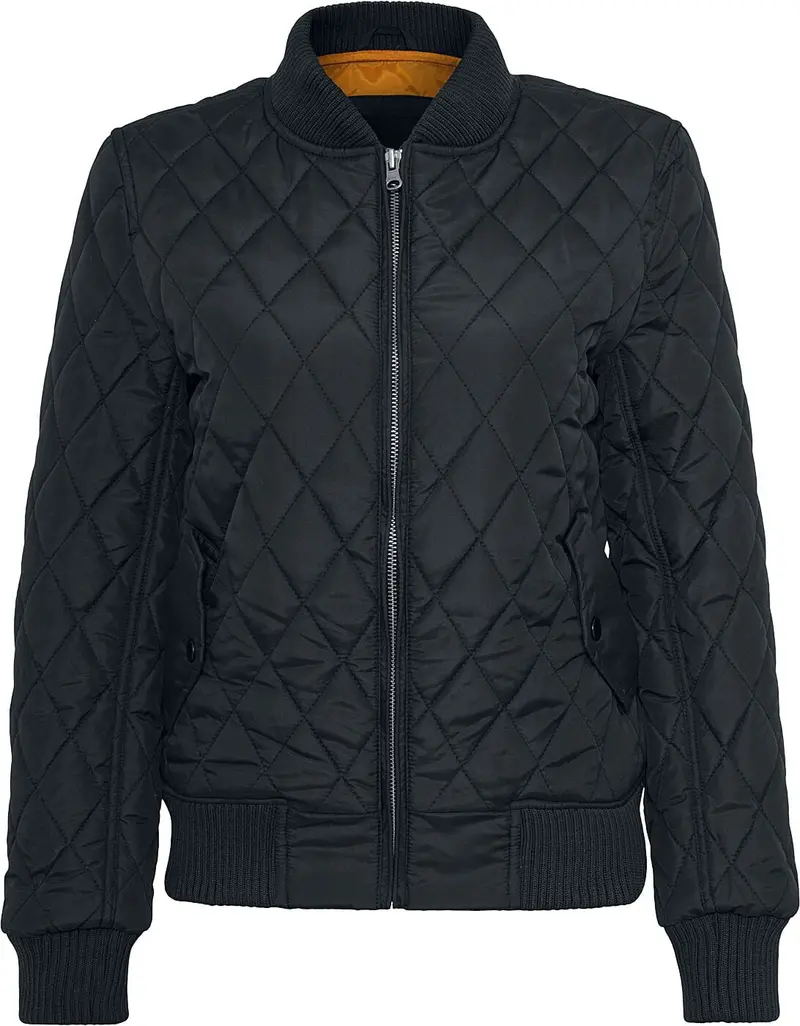 Veste mi-saison de Urban Classics - Ladies Diamond Quilt Nylon Jacket - XS à XL - pour Femme - noir