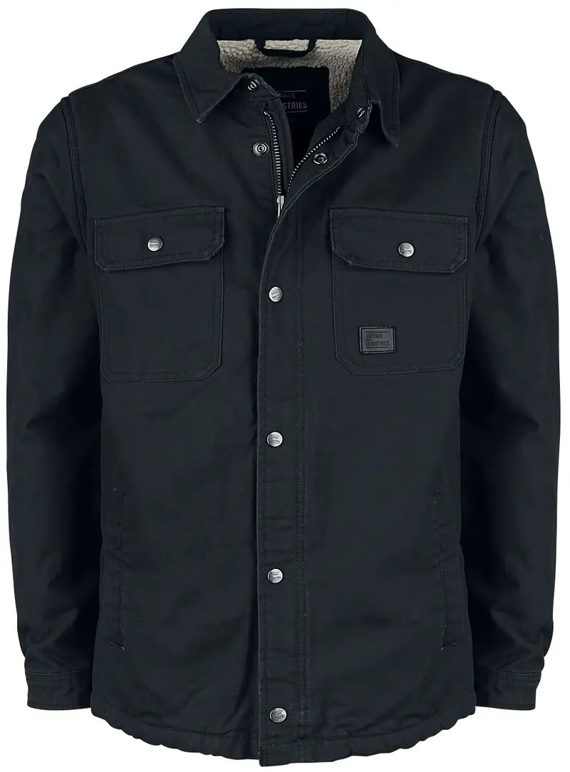 Veste mi-saison de Vintage Industries - Dean Sherpa - S à 3XL - pour Homme - noir