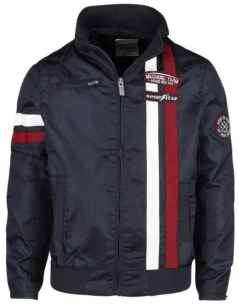 Veste mi-saison Rockabilly de GoodYear - Indiana - S à XXL - pour Homme - marine